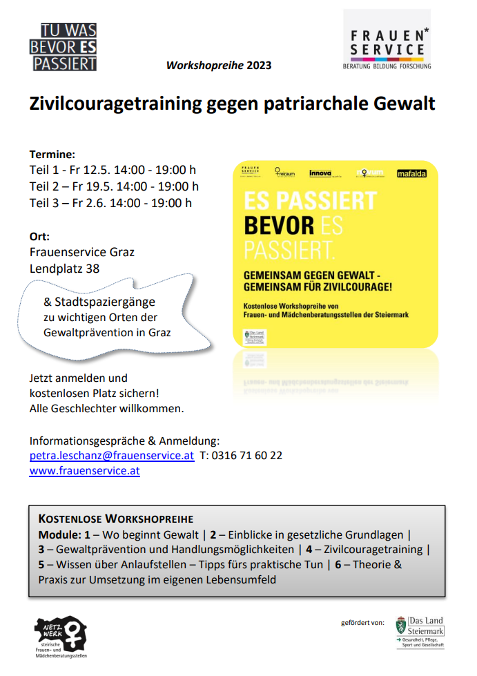 Download Flyer Zivilcouragetraining