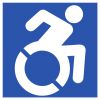 Symbol Rollstuhl aktiv